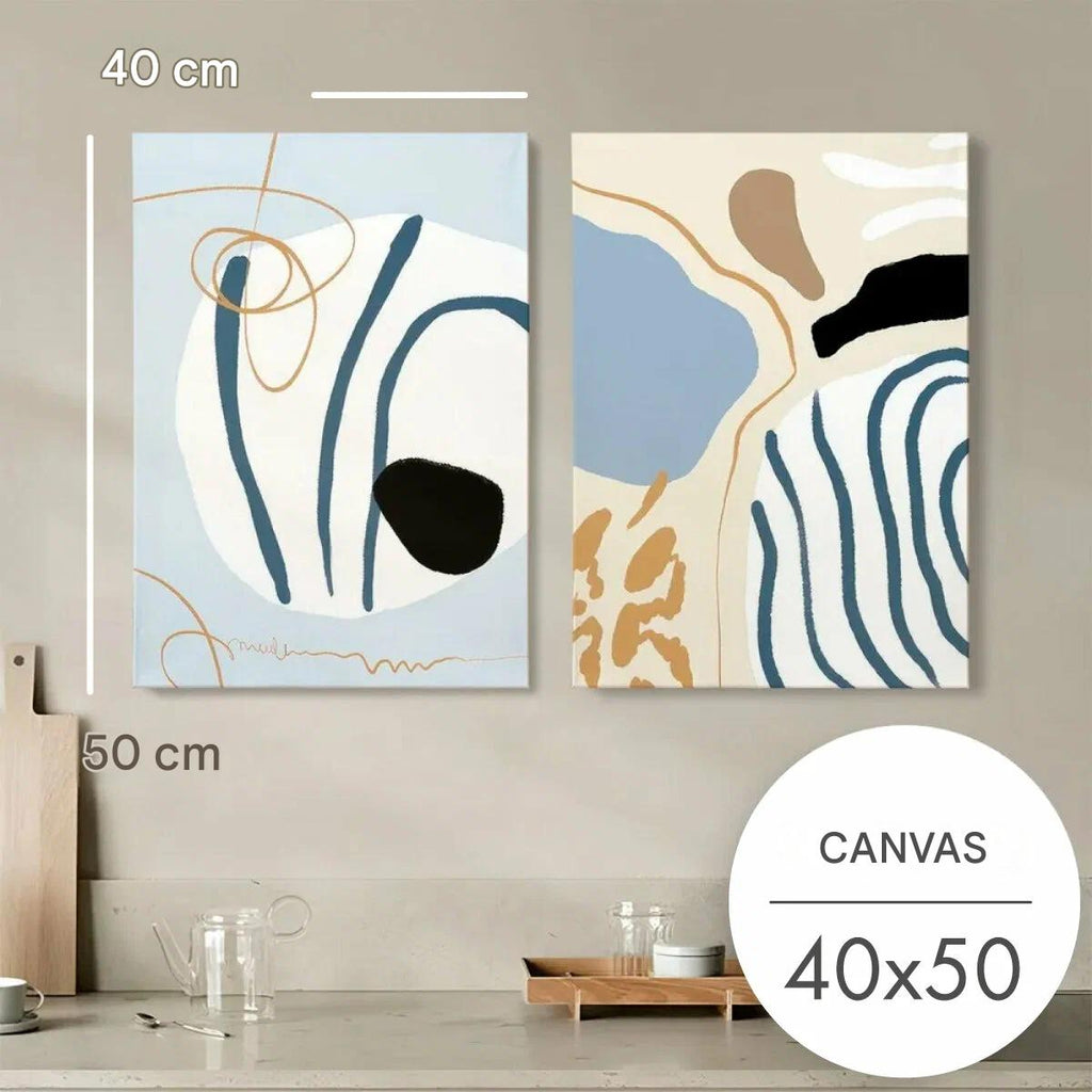 2Pcs 40x50cm Figure Abstract Canvas Wall Art Set