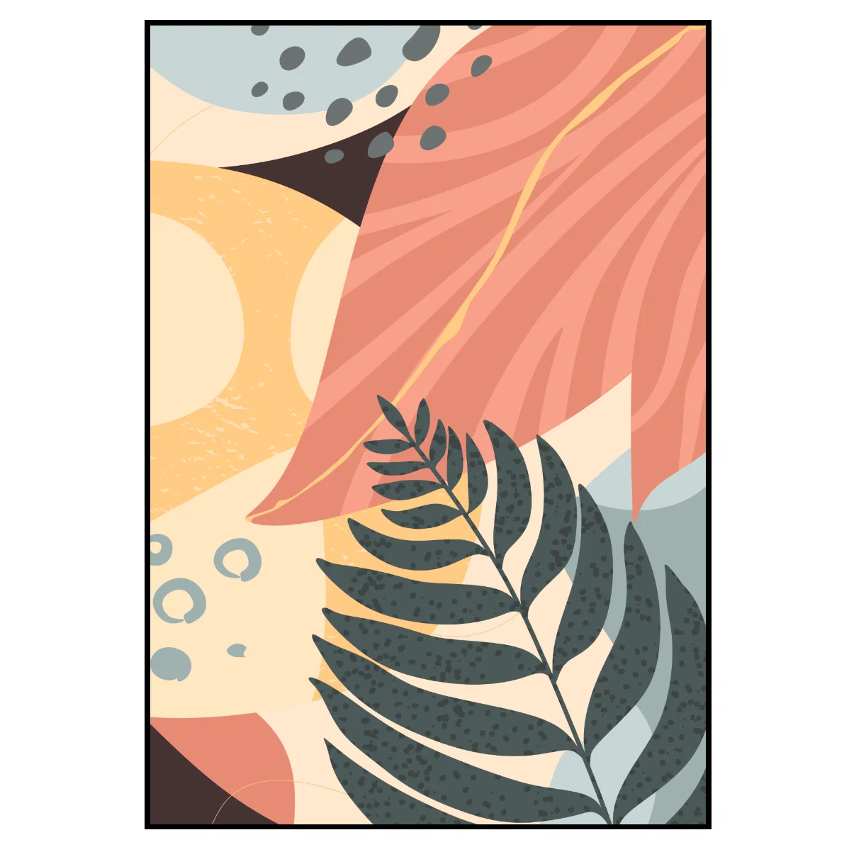 2Pcs 40x50cm Tropical Leaves Canvas Wall Art Set