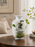 White Ceramic Fresa 36cm Table Vase