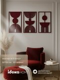 Decorative panel on the wall for interior decoration, set 3 pieces, silver "Weightlessness"