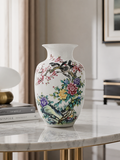White Ceramic Fresa 36cm Table Vase