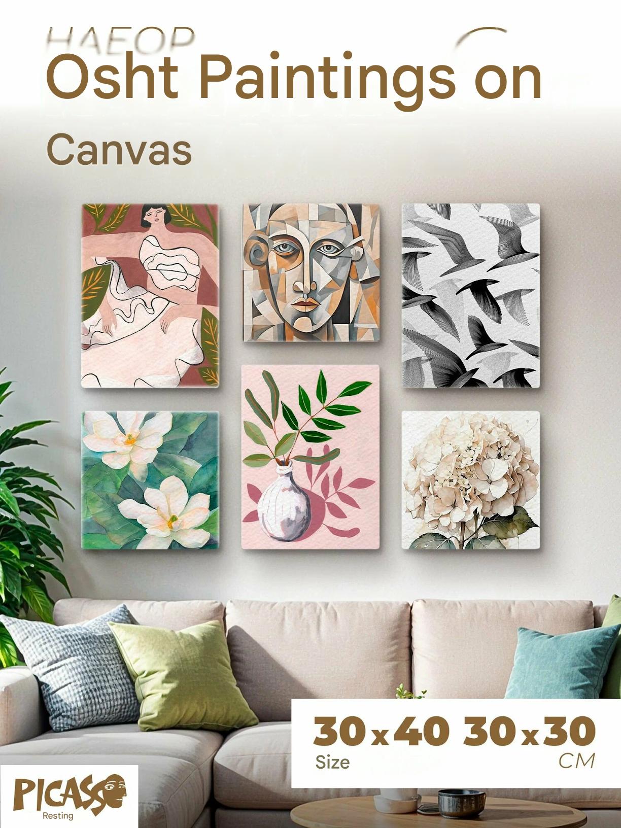 Contemporary Art Canvas Wall Art Set