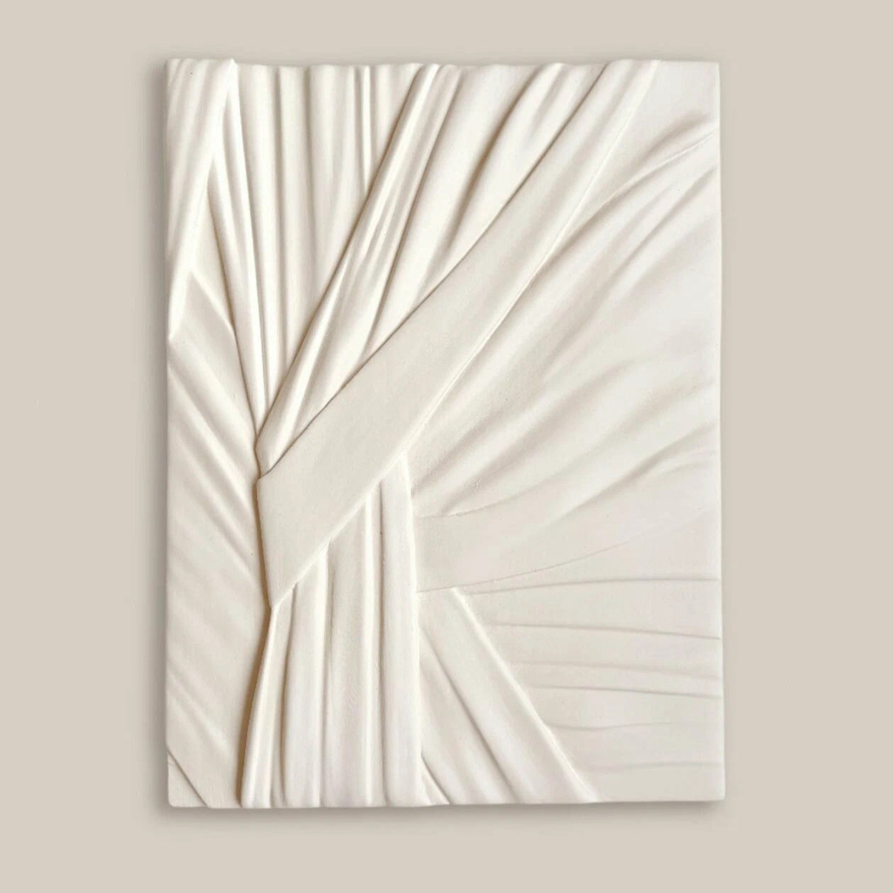 Plaster panel on the wall for interior decor, 40x30 cm