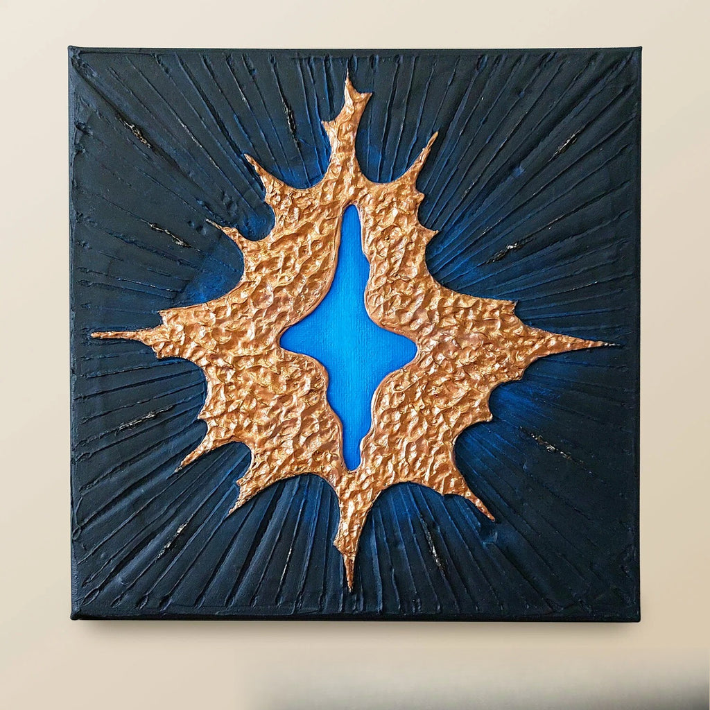 20×20cm 3D Abstract Textured Canvas Wall Art Panel