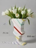 Vase Echo for flowers and dried flowers decorative dolomite Accent Tkano TK24-DEC-VA0003