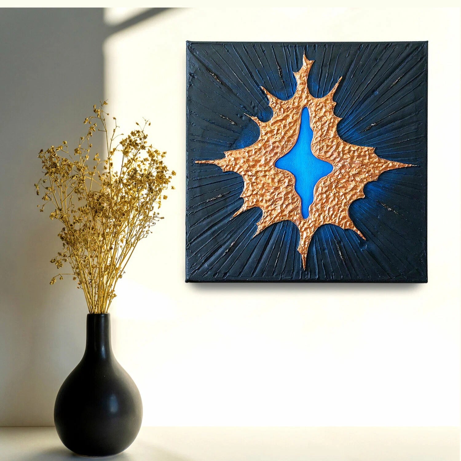 20×20cm 3D Abstract Textured Canvas Wall Art Panel