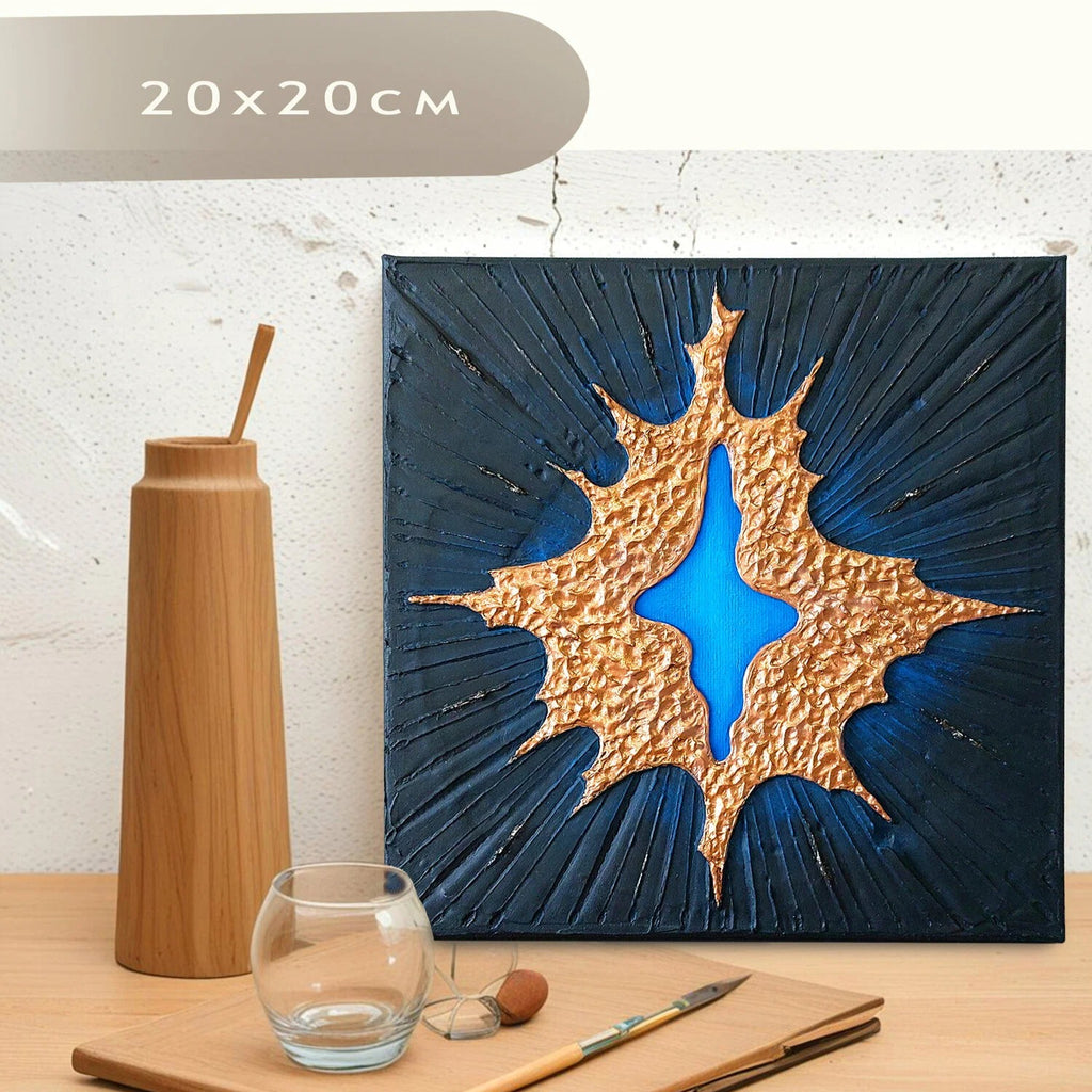 20×20cm 3D Abstract Textured Canvas Wall Art Panel