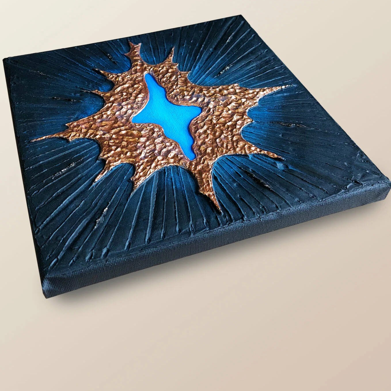20×20cm 3D Abstract Textured Canvas Wall Art Panel