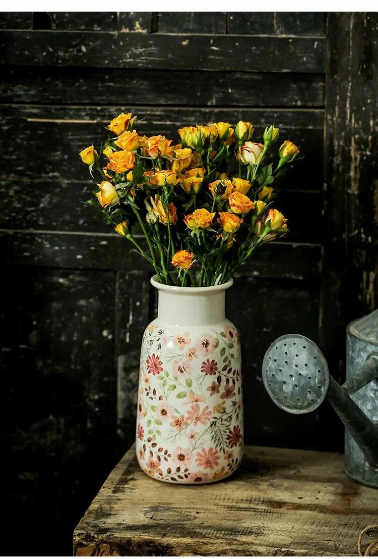 Wabi Sabi Pastoral Large Ceramic Living Room Decor Vase