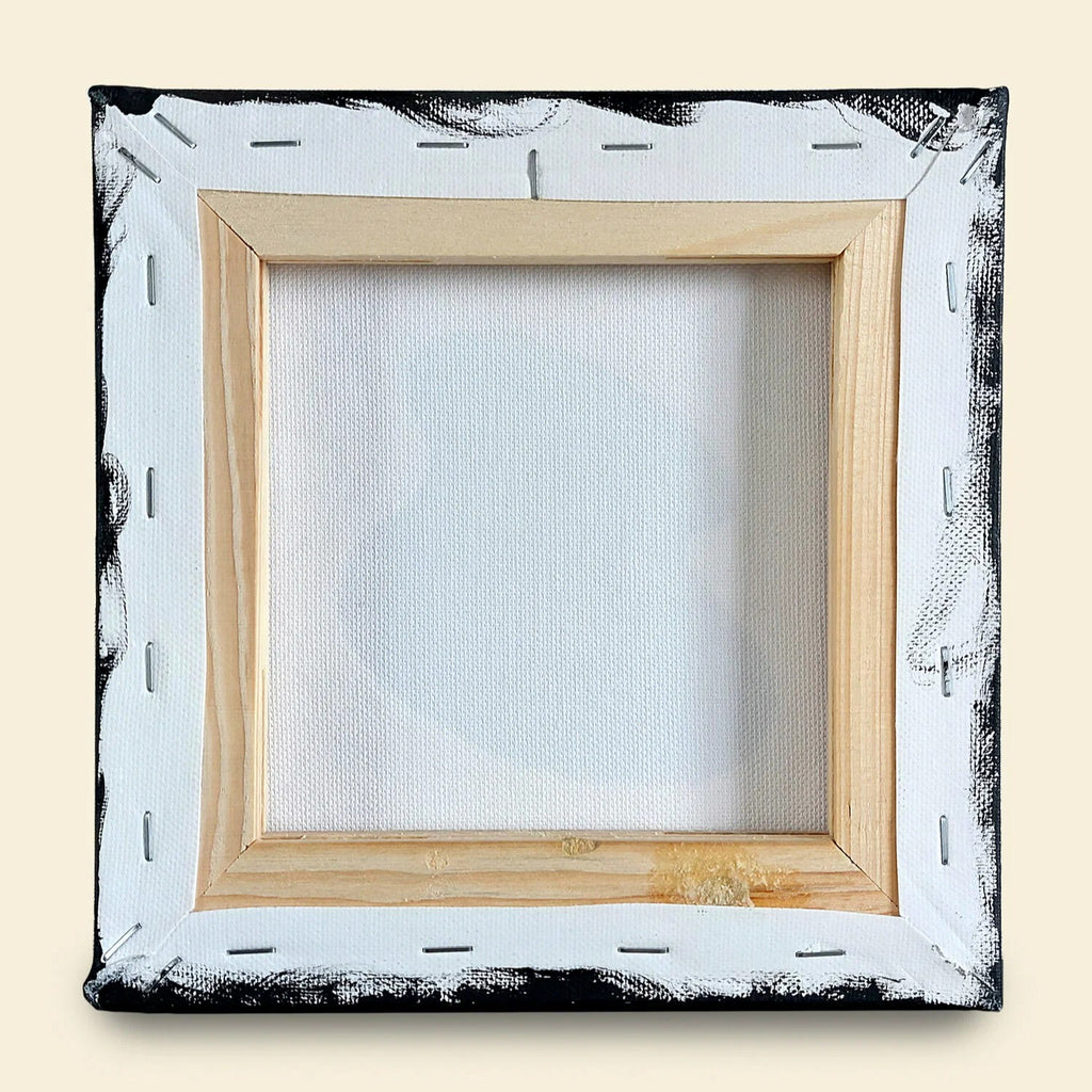 20×20cm Textured 3D Gold Accent Abstract Canvas Wall Art