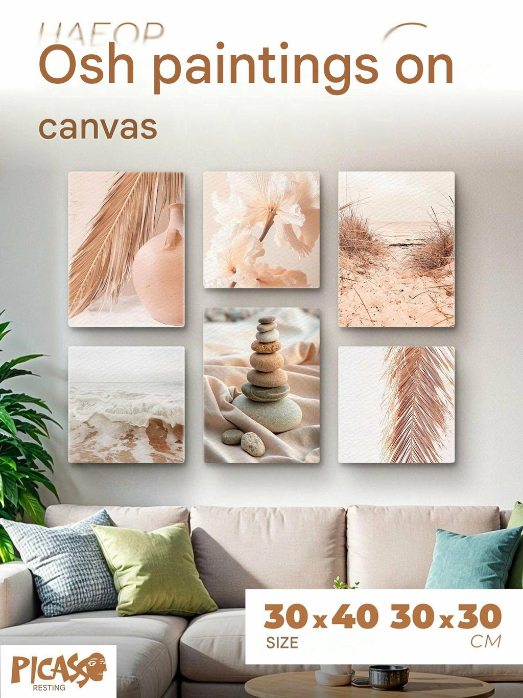 Aesthetic Interior Canvas Wall Art Set
