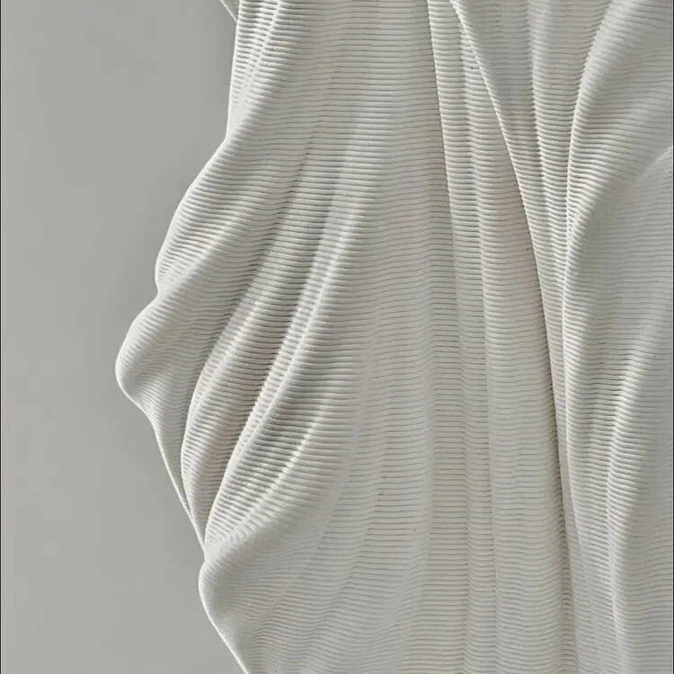 White Wave 25cm Ceramic Faience Table Vase