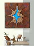 20×20cm Handmade 3D Abstract Acrylic Canvas Wall Art