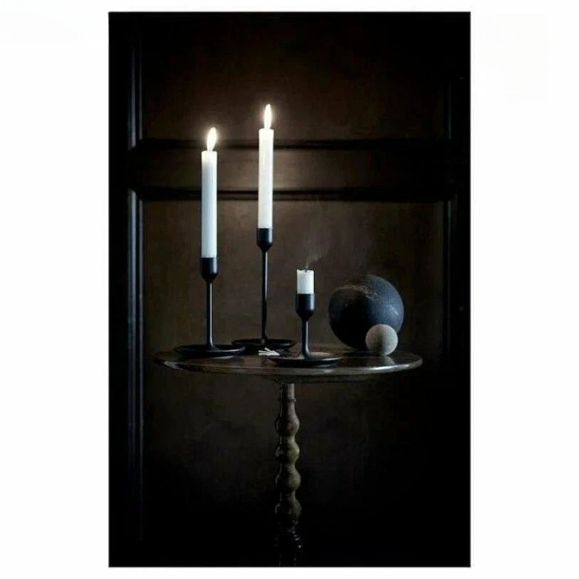 3 Pack Fulltalig Ikea Retro Old Blue 10-Candle Candlestick Set