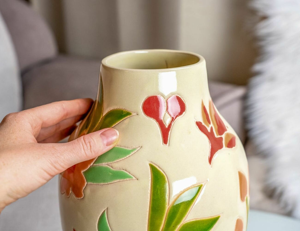 Handmade Summer Morning Kaemingk 28cm Ceramic Vase