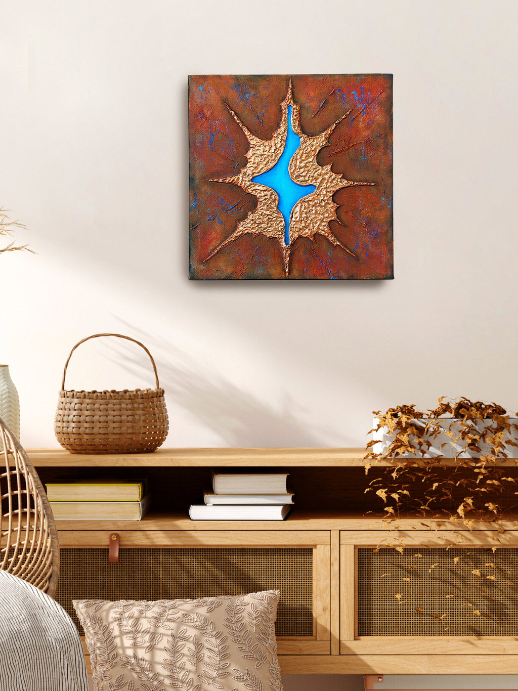 20×20cm Handmade 3D Abstract Acrylic Canvas Wall Art