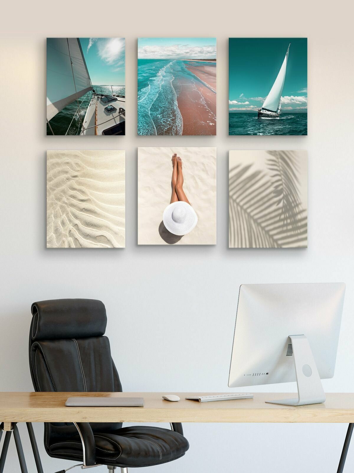 6Pcs Topposters Framed Canvas Prints 114x94cm