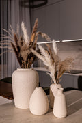 IsmatDecor Beige 25cm Ceramic Table Vase