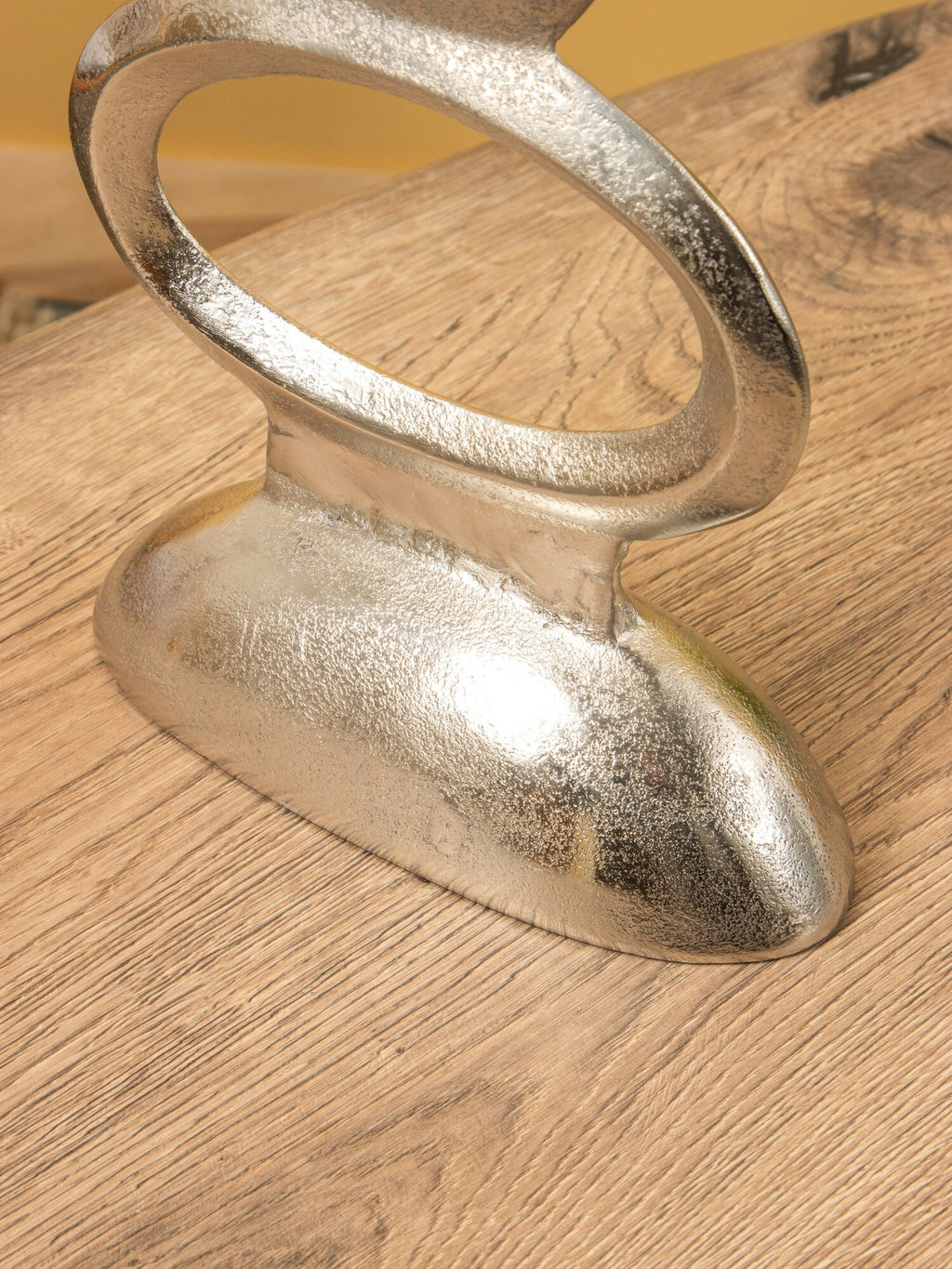Candlestick "Rings" size 21 × 12.5 × 65 cm, material aluminum, color silver