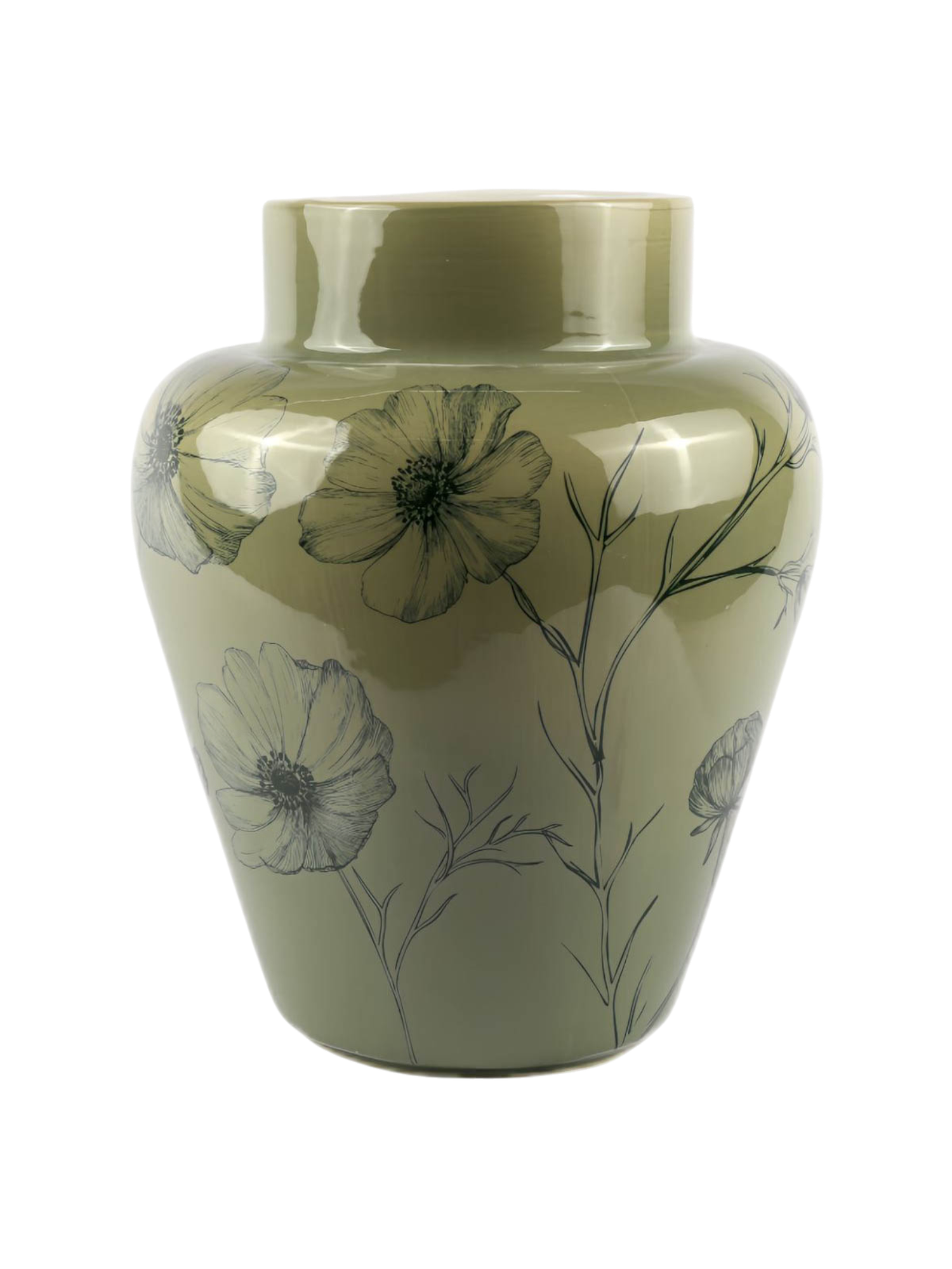 Ilyinskaya Dymov Ceramics Cosmetics Evening Green Ceramic Vase