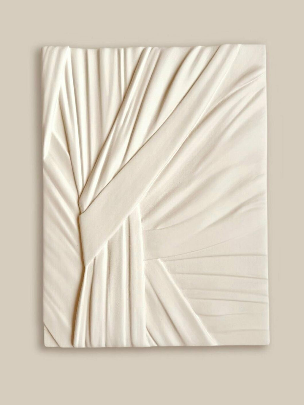 Plaster panel on the wall for interior decor, 40x30 cm
