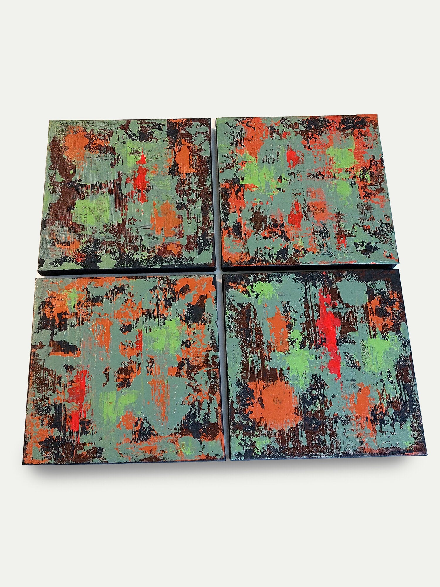 Modular painting for interior 40x40cm, handmade, abstraction, acrylic painting on canvas, wall, author's