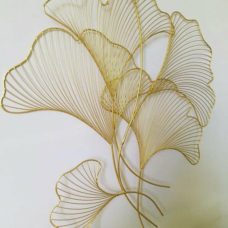 Bedroom wall decor Leaves 100 * 72 * 5cm metal panel interior decoration room decor