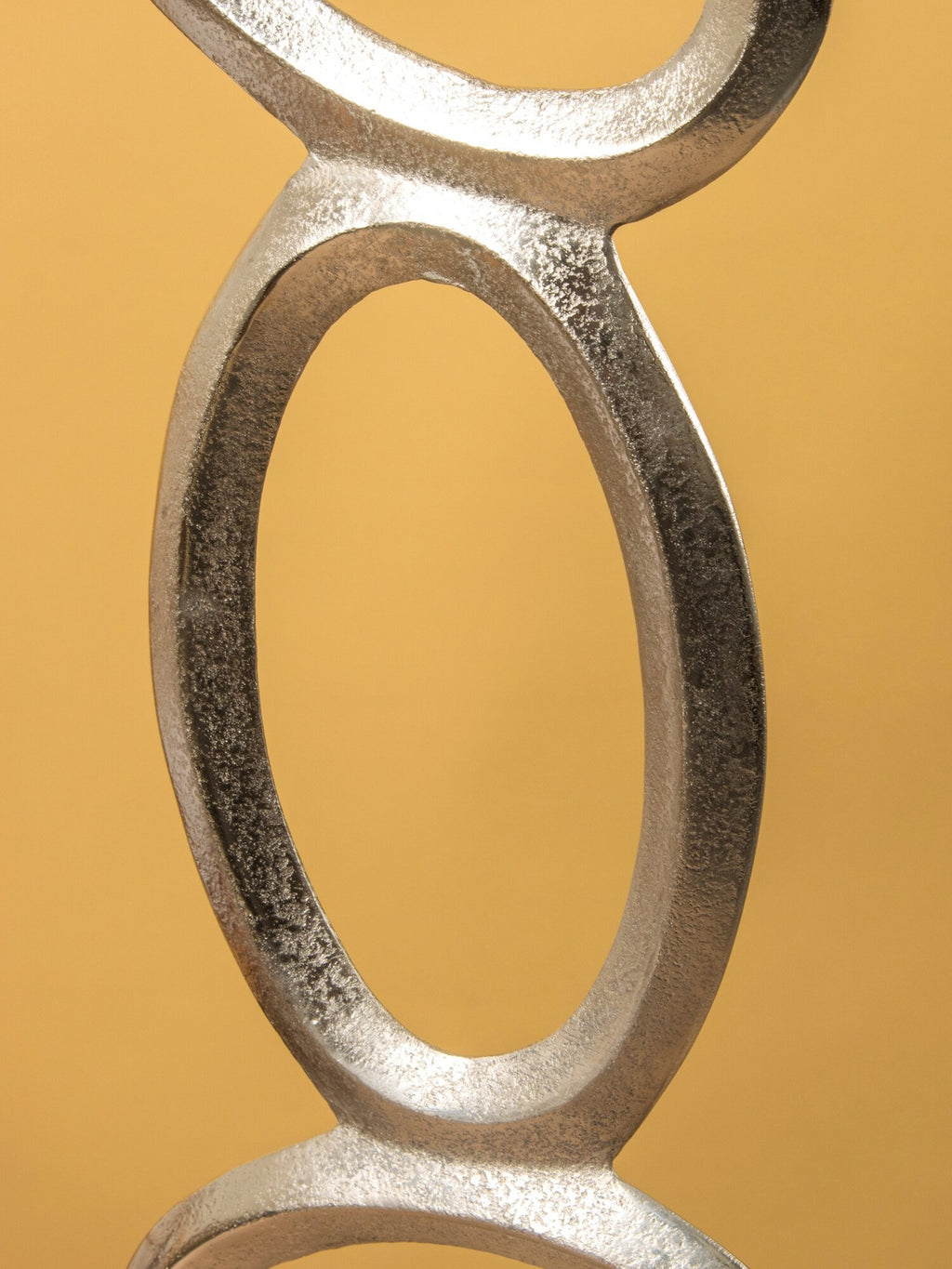 Candlestick "Rings" size 21 × 12.5 × 65 cm, material aluminum, color silver
