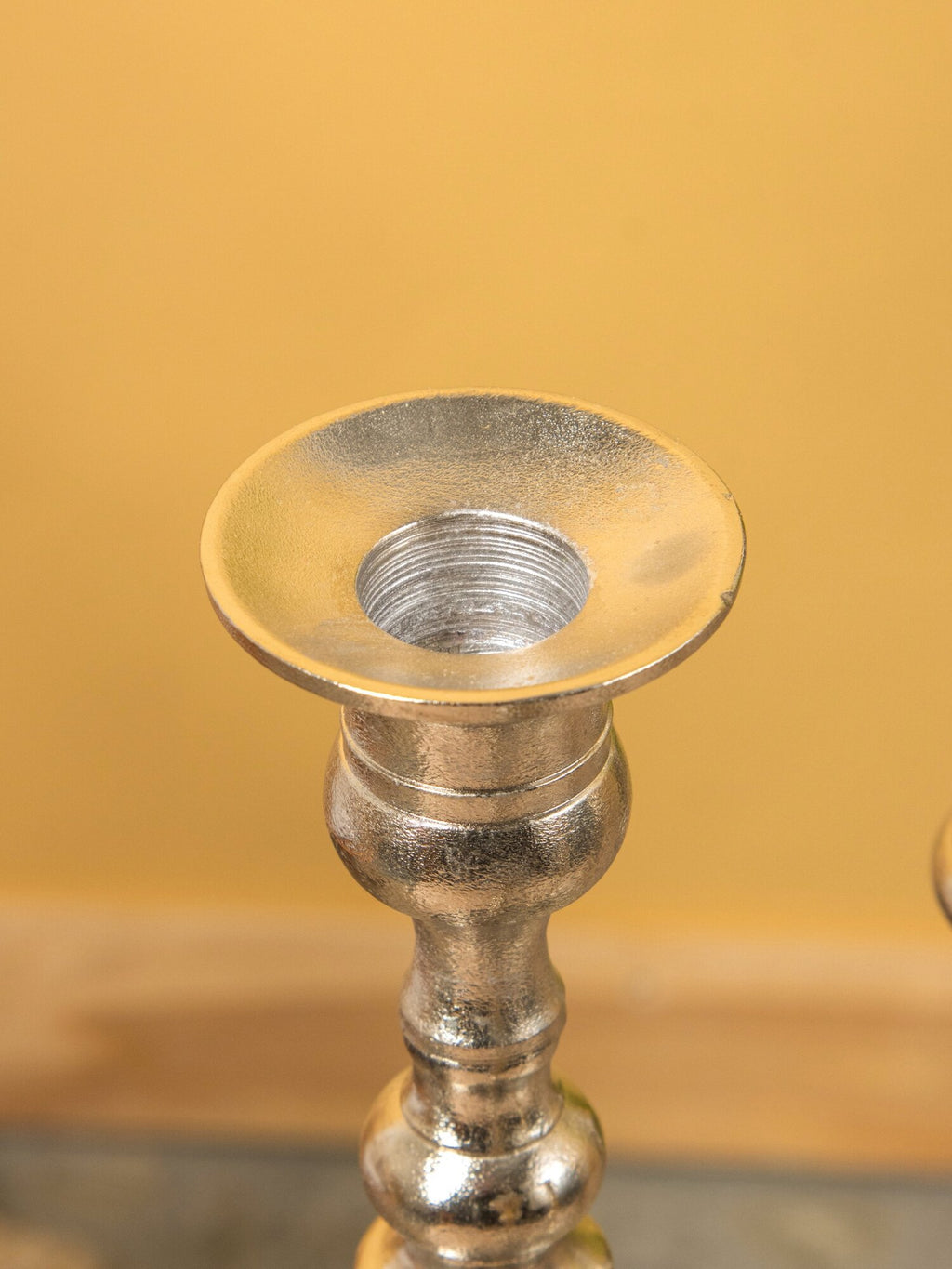 Abundance Silver Aluminum 5-Candle Holder Table Decor