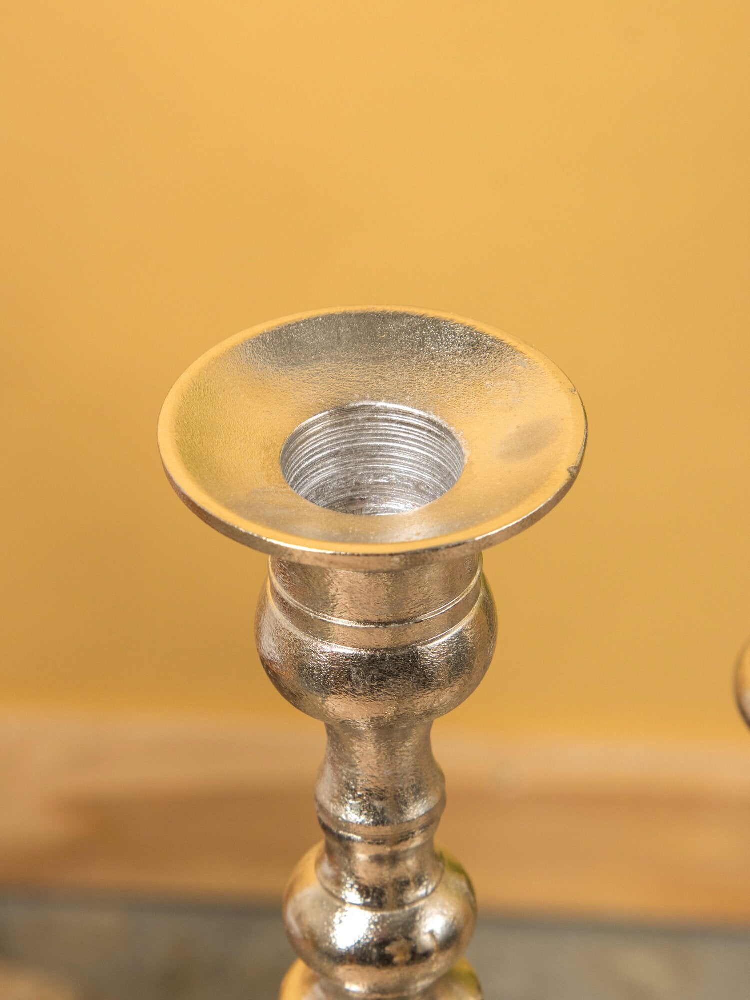 Abundance Silver Aluminum 5-Candle Holder Table Decor