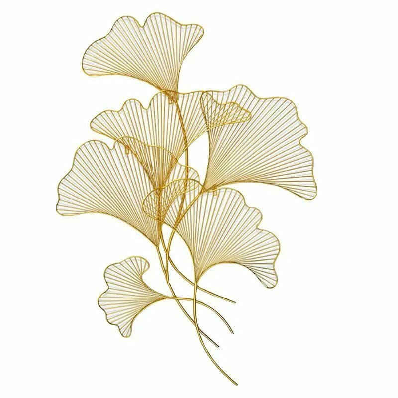 Bedroom wall decor Leaves 100 * 72 * 5cm metal panel interior decoration room decor
