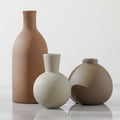 3Pcs Rustic Farm Boho Modern Ceramic Vase Set