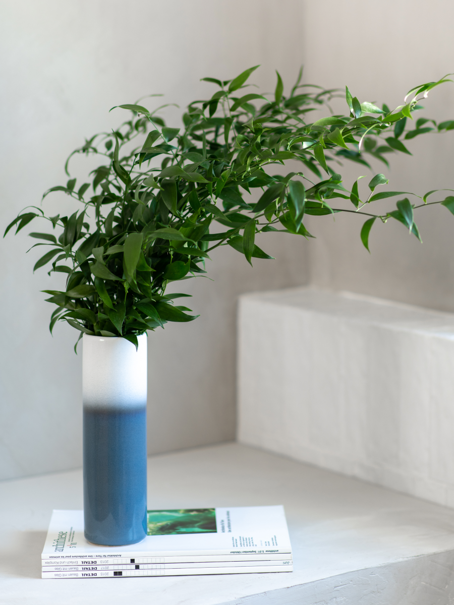 Vase for flowers 25 cm, Lave Home Cylinder bleu, like. by Villeroy & Boch