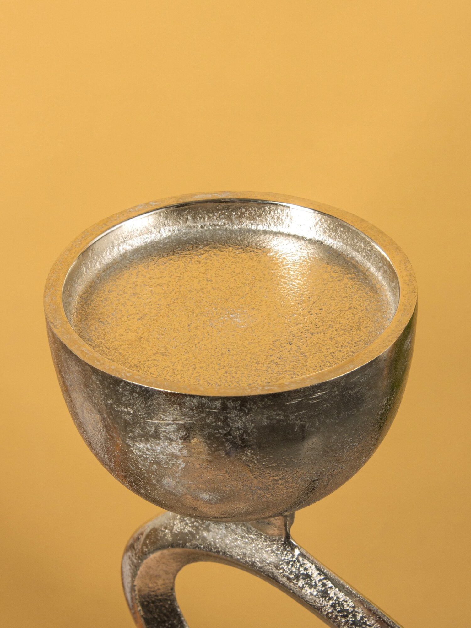 Candlestick "Rings" size 21 × 12.5 × 65 cm, material aluminum, color silver