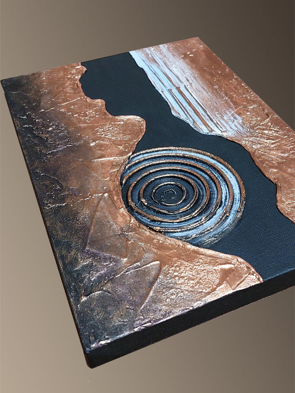 Painting interior handmade with three-dimensional texture, author's abstraction on the wall 30x20 cm, canvas, acrylic