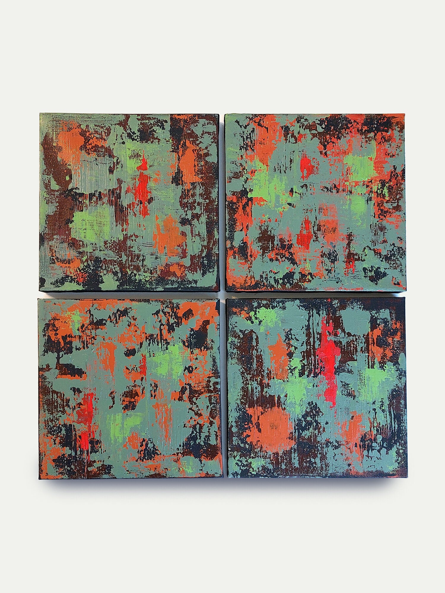 Modular painting for interior 40x40cm, handmade, abstraction, acrylic painting on canvas, wall, author's